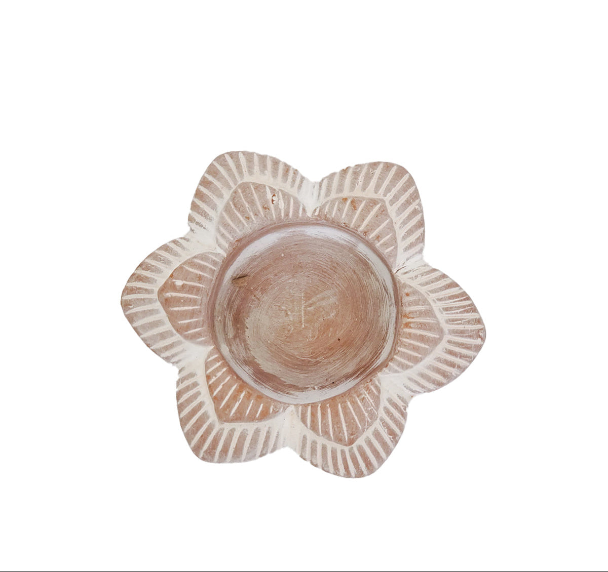 Terracotta Tea Light Candle Holder - Flower-3