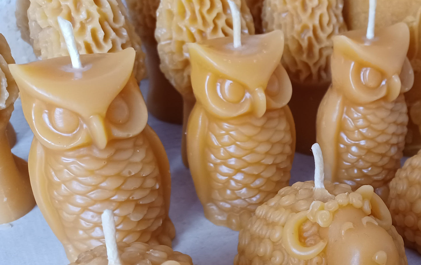 Owl Candle -100% pure Beeswax