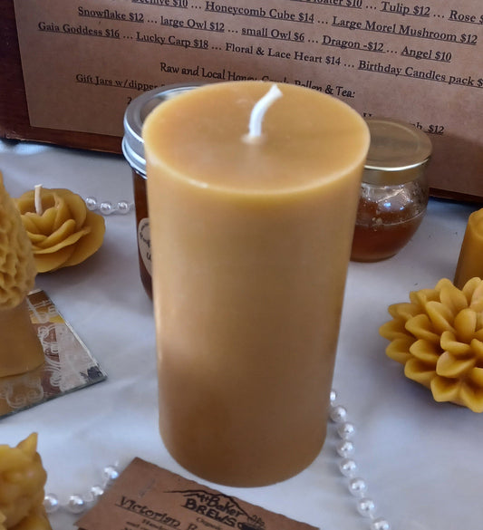 Traditional Pillar Candle -100% pure beeswax