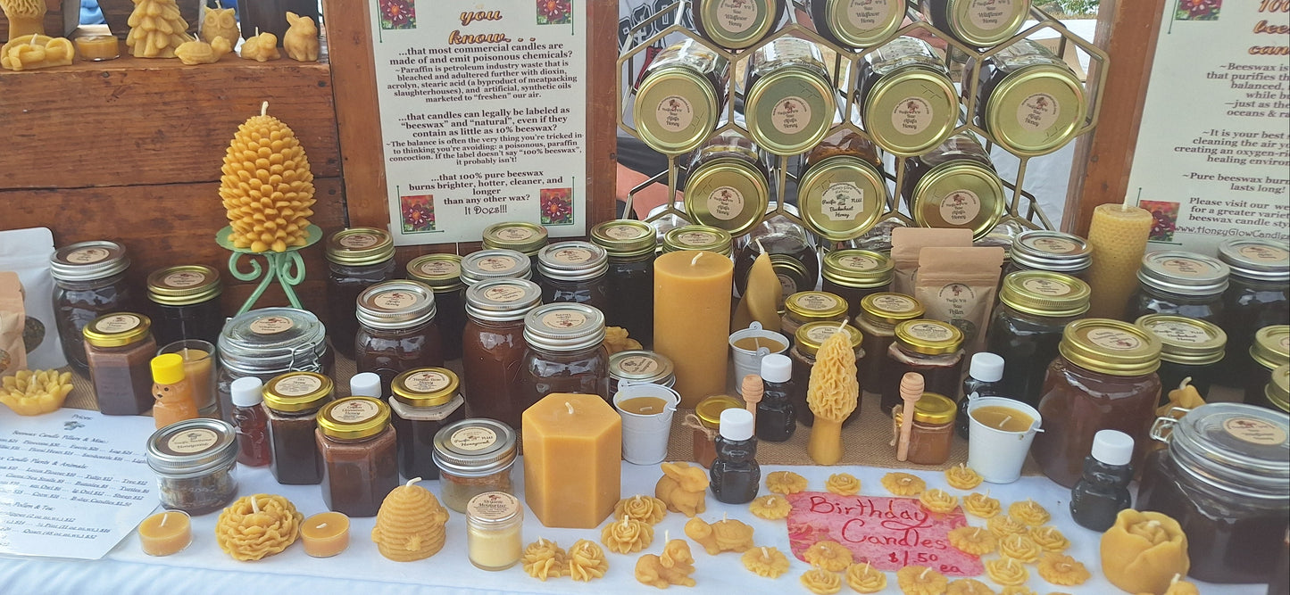 Peony Candle ~100% pure beeswax