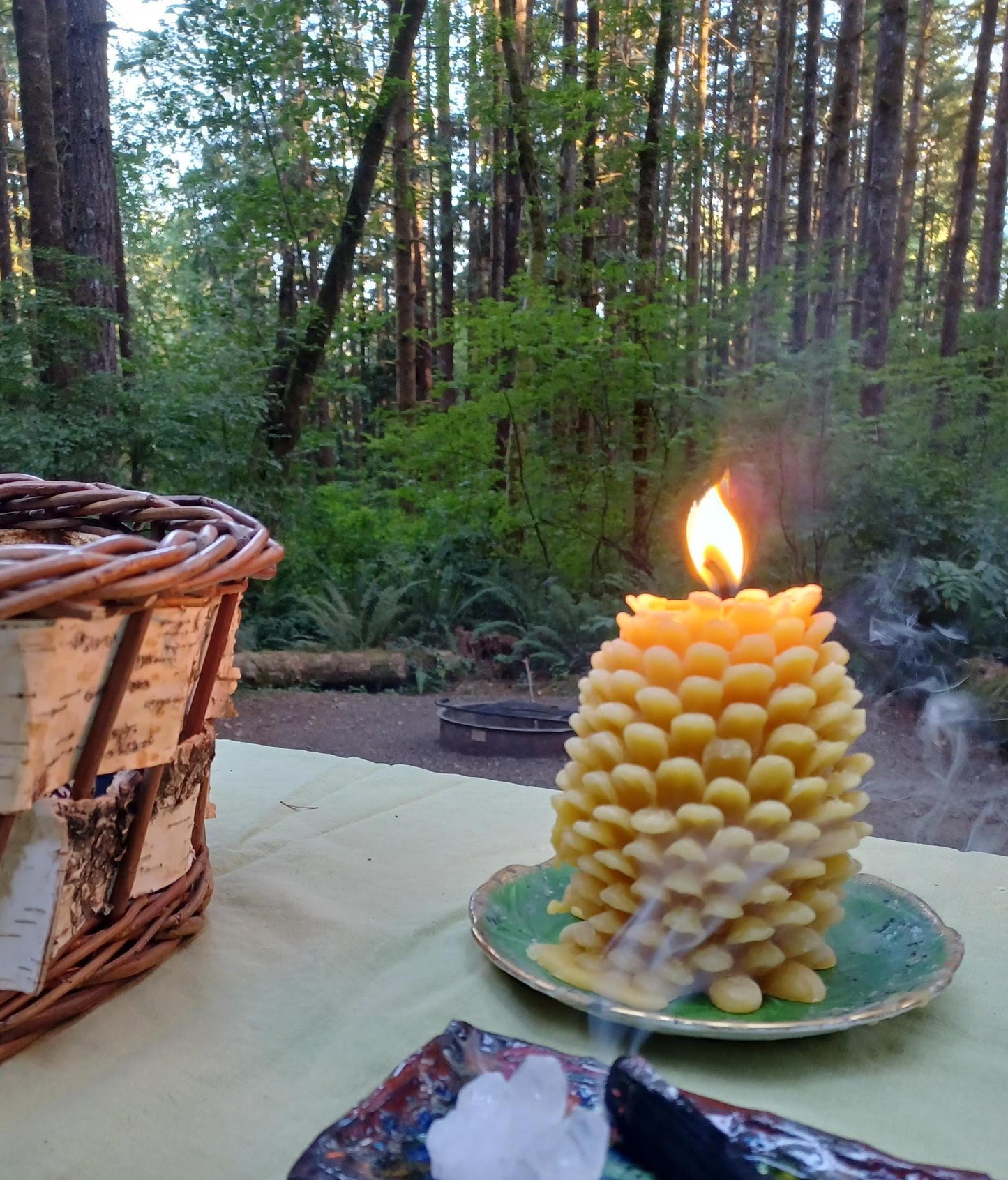 Giant Pinecone Beeswax Pillar