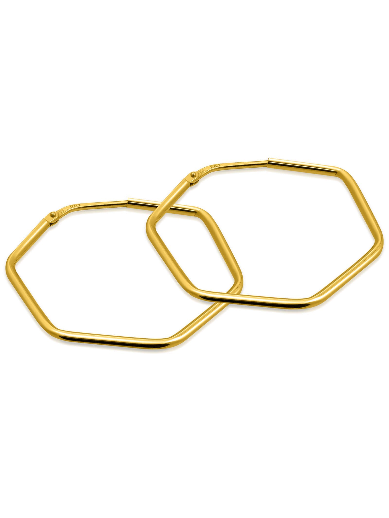 Creolen HEXAGON Dezent Vergoldet-0