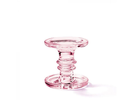 Ambiente Pink Glass Candle Holder