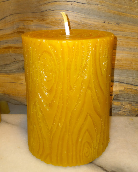 Log Pillar Candle ~100% pure beeswax