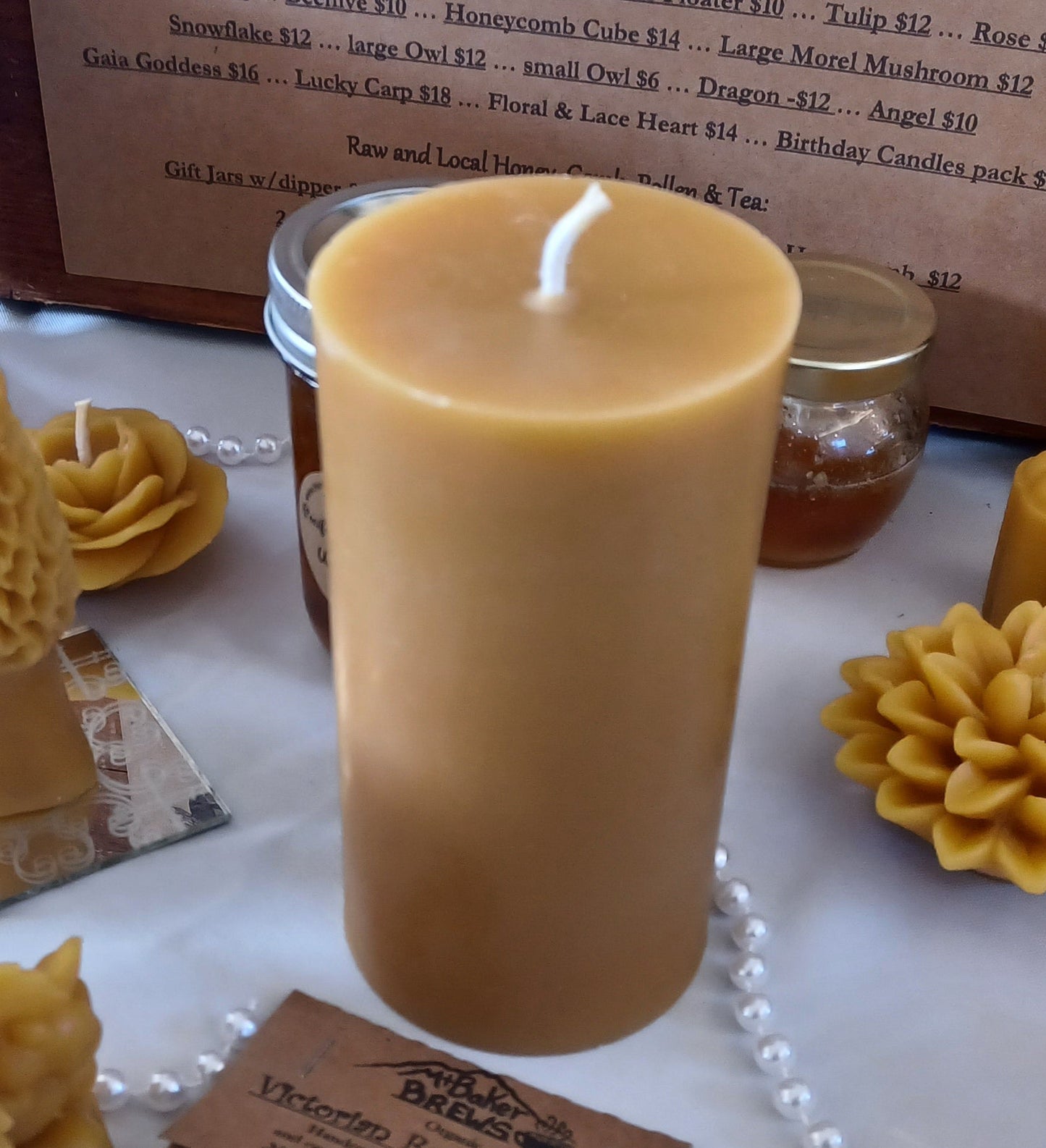 Traditional Pillar Candle -100% pure beeswax