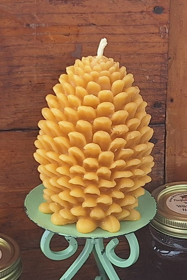 Giant Pinecone Beeswax Pillar