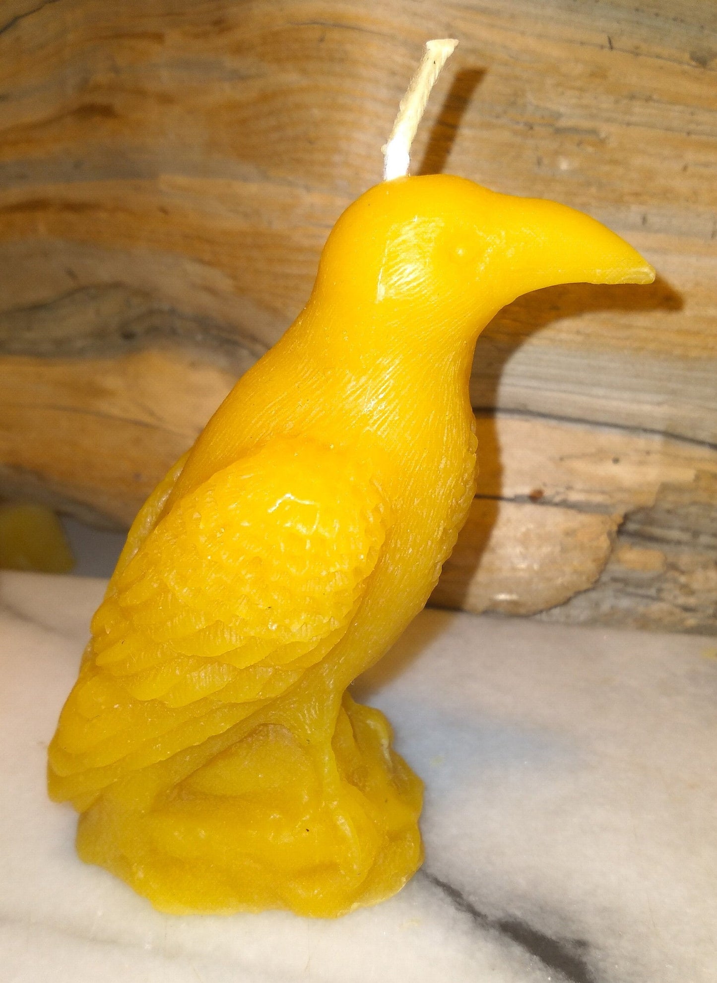 Raven w/ Norse Rune Compass Candle ~100% pure beeswax