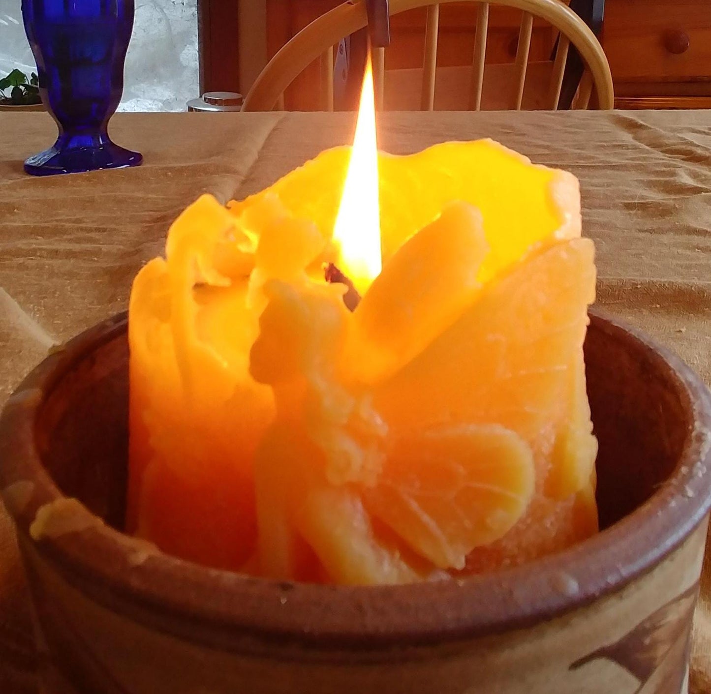 Fairy / Faerie Pillar Candle ~100% pure beeswax