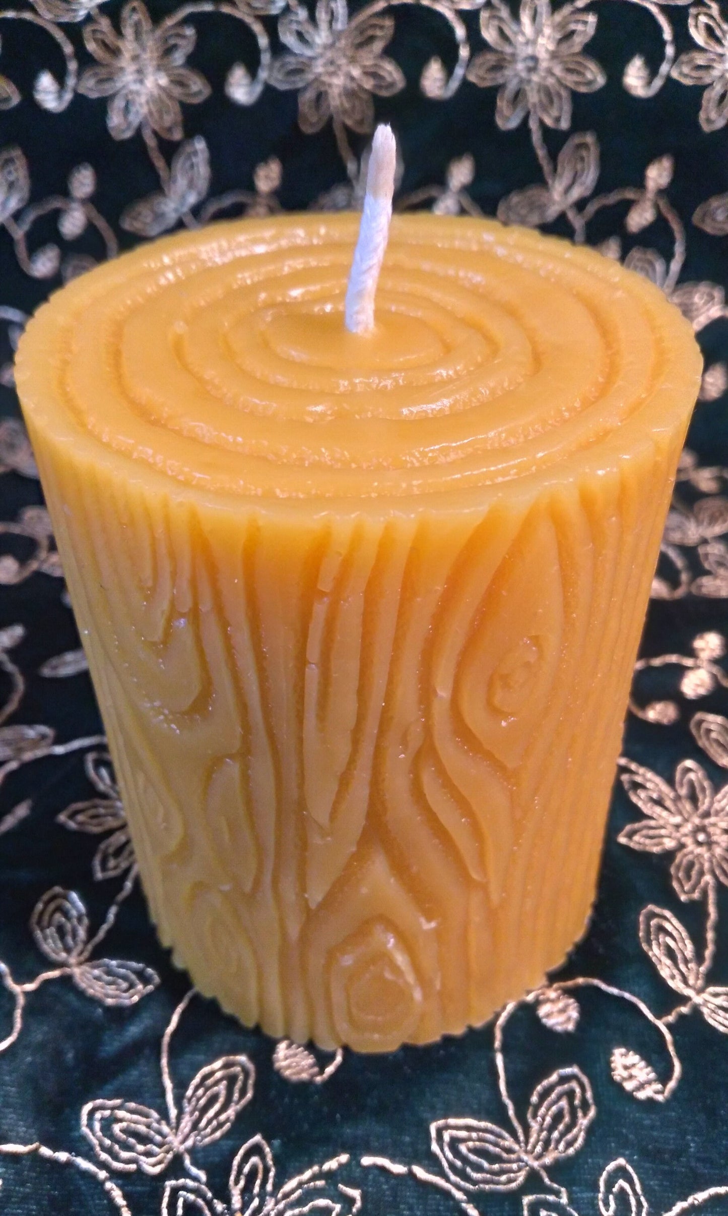 Log Pillar Candle ~100% pure beeswax