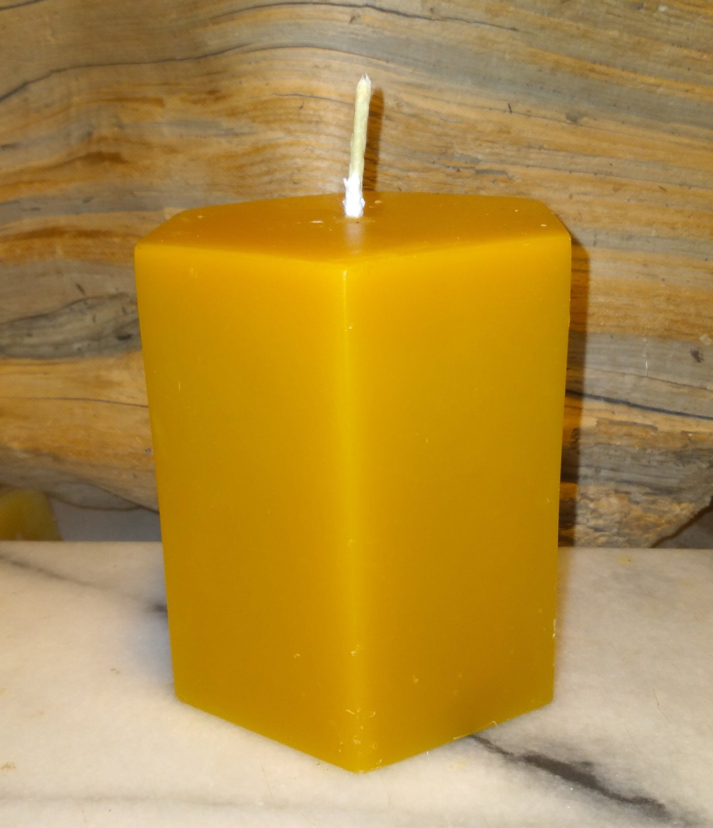 Hexagon Pillar Candle ~100% pure beeswax
