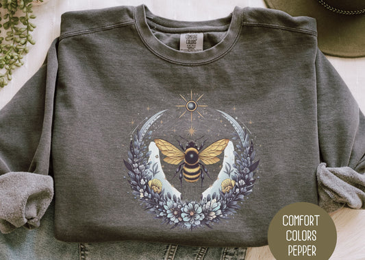 Floral Bee Cotton Sweatshirt