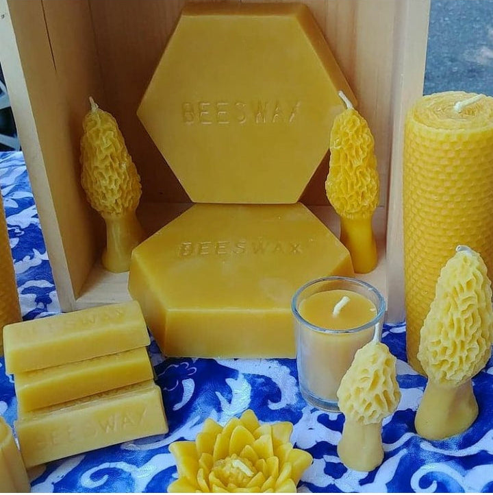 Honeycomb Pillar Candle ~100% pure beeswax