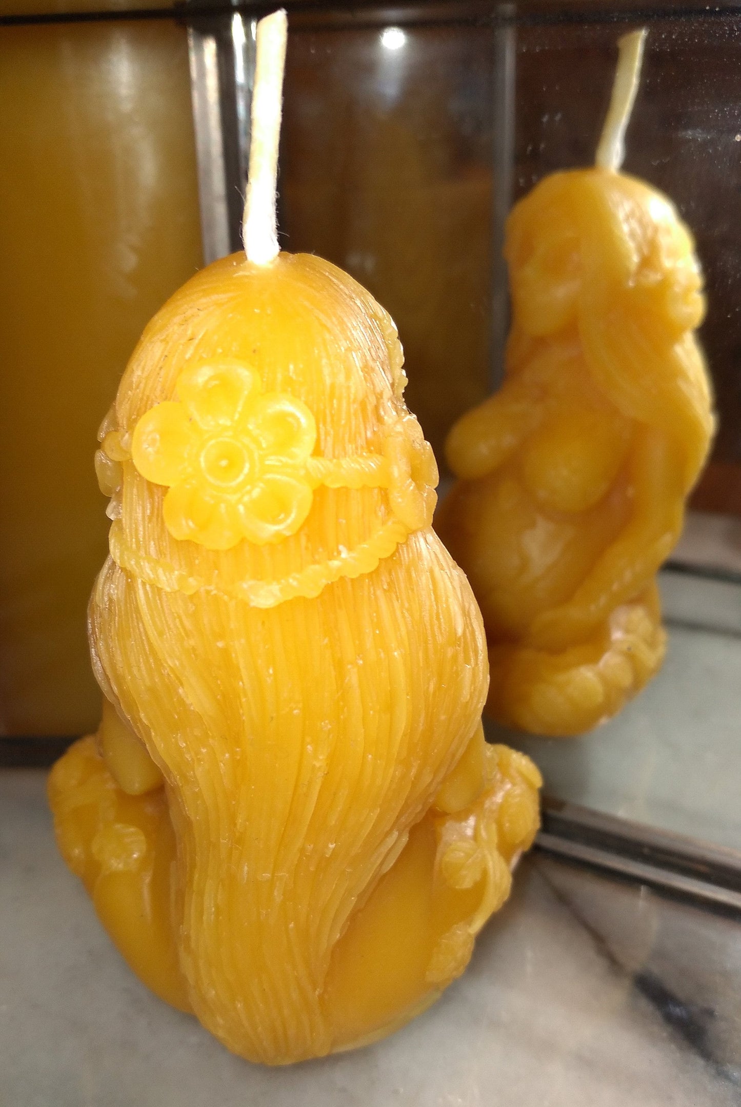 Gaia Earth Goddess Candle ~100% pure beeswax