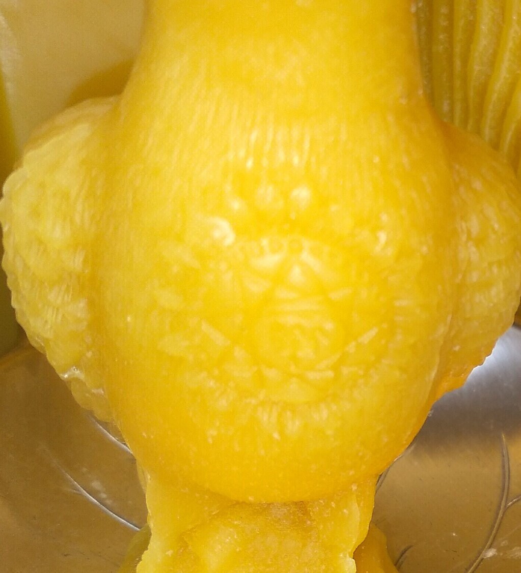 Raven w/ Norse Rune Compass Candle ~100% pure beeswax