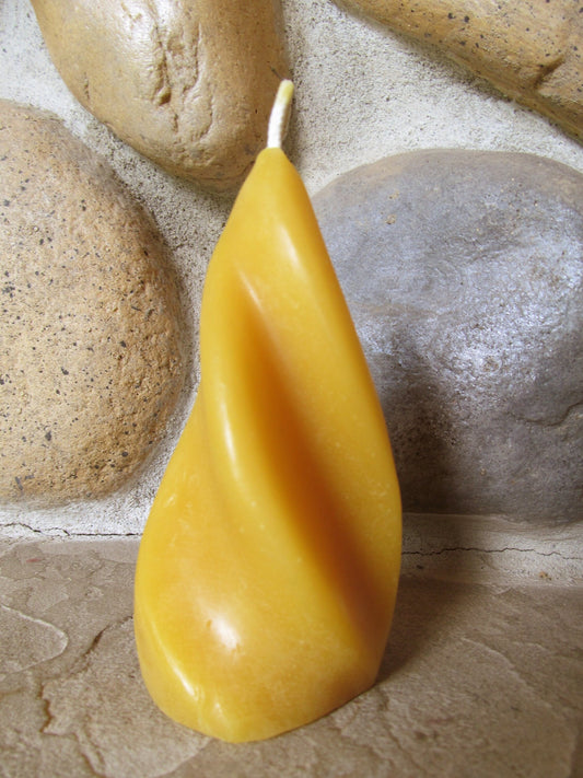Twisted Pillar Candle ~100% pure beeswax