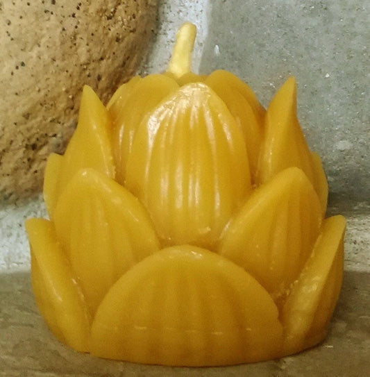 Lotus Bud Candle ~100% pure beeswax