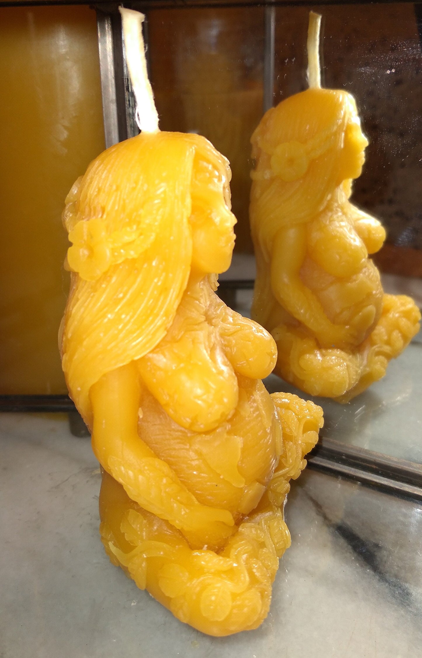 Gaia Earth Goddess Candle ~100% pure beeswax