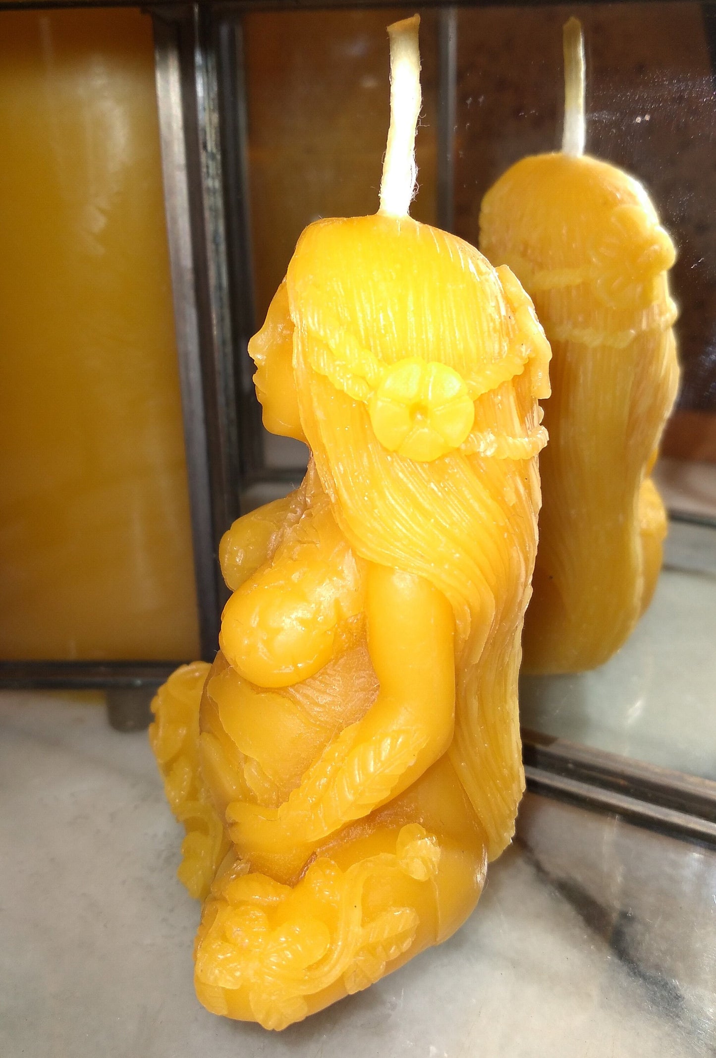 Gaia Earth Goddess Candle ~100% pure beeswax