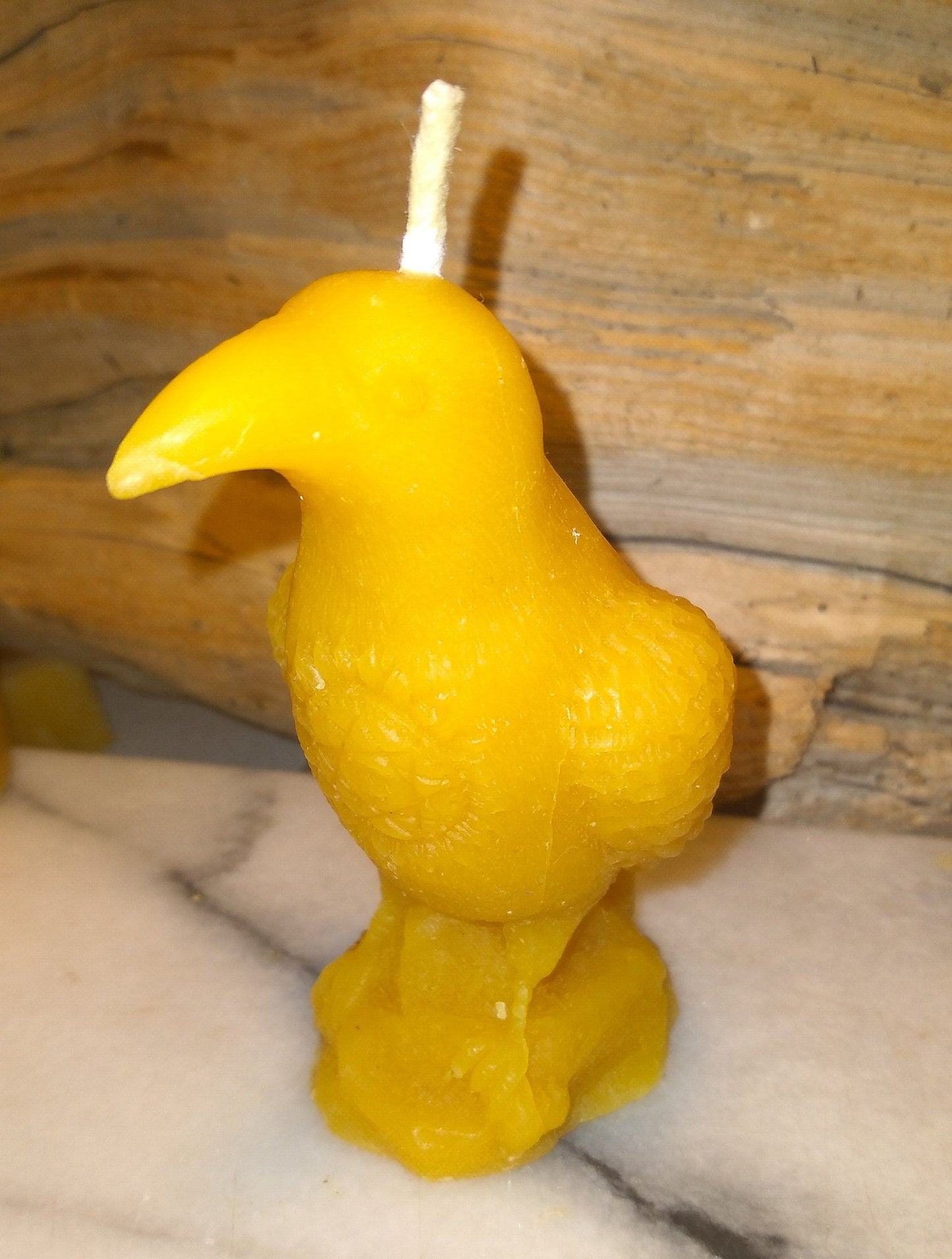 Raven w/ Norse Rune Compass Candle ~100% pure beeswax